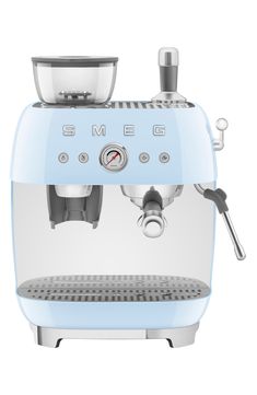 an espresso machine is shown on a white background