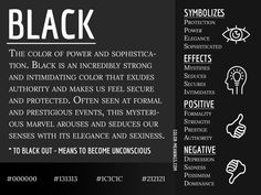 a black and white poster with the words black in different font styles, including an eyeball