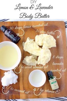 Body Butter Recipe, Scrub Homemade, Diy Masks, Lavender Body Butter, Homemade Body Butter, Diy Body Butter, Diy Perfume