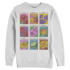 If you can't decide which of the Disney characters is your favorite… now you don't have to! Celebrate all of your favorites with this officially licensed Disney Princess Flower Seeds Men's Graphic Crewneck Sweatshirt! This cute pullover features floral cards representing each of your favorite Disney Princesses, including Ariel, Snow White, Jasmine, Belle, Mulan, Cinderella, Rapunzel, Tiana, and Pocahontas. Dress in style this season with this new fun apparel today that is perfect for Disney fans Pocahontas Dress, Cinderella Pumpkin, New Disney Princesses, Disney Dress, Princess Flower, White Jasmine, Disney Princesses, Floral Cards, Flower Seeds