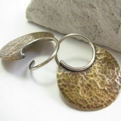 14 Gauge Earrings Expanded Earrings Stretched Piercing | Etsy Unique Hammered Hoop Earrings, Bronze Hoop Earrings For Jewelry Making, Unique Hammered Small Hoop Earrings, Adjustable Bronze Hoop Earrings For Pierced Ears, Unique Small Hammered Hoop Earrings, Adjustable Bronze Hoop Earrings, Unique Hoop Wrap Earrings For Pierced Ears, Artisan Bronze Hoop Earrings, Handmade Metal Hoop Cartilage Earrings