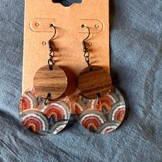 Super Cute Handmade Earrings! These Are Made With Wood And Acrylic. The Pattern Is A Boho Rainbow. I Will Offer Great Deals On Bundles! Wood And Acrylic, Wood Acrylic, Boho Rainbow, Acrylic Colors, Jewelry Handmade, Jewelry Designs, Handmade Earrings, Handmade Jewelry, Jewelry Design