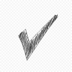 a pencil drawing of a v on a white background