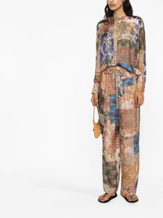 ZIMMERMANN graphic-print Silk Shirt - Farfetch Trench Dress, Printed Silk Shirt, Italian Colors, Latest Fashion Design, Trench Jacket, Cape Coat, Blazer With Jeans, Straight Leg Trousers, Knitwear Cardigan