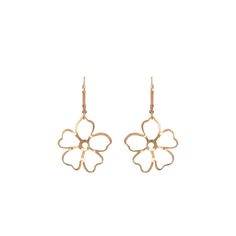 Mini Antheia Earrings Elegant Brass Flower Earrings Nickel Free, Elegant Hypoallergenic Metal Flower Earrings, Elegant Floral Earrings With French Hook, Elegant Flower Shaped Earrings With French Hook, Elegant Nickel-free Hoop Earrings For Spring, Hypoallergenic Rose Gold Brass Earrings, Elegant Flower-shaped Earrings For Everyday, Elegant Everyday Earrings In Flower Shape, Elegant Everyday Flower Earrings With Ear Wire