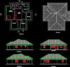 architectural drawings showing the different types of houses