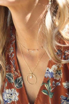 Looking Glass Necklace A Circle, Pink Opal, Glass Necklace, Moon Stone, Moonstone, Gold Filled, Chain Necklace, Opal, Gold Necklace