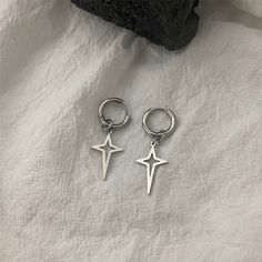 Make A Bold Statement Of Faith With These Star Dangle Drop Earrings. Perfect For Men And Women, These Stunning Earrings Will Add A Stylish Touch To Any Outfit. Show Off Your Faith And Grace With These Fashion-Forward Earrings! Perfect Gift: This Earrings Is A Great Gift For Man, Teen, Father, Brother, Friends... It Also Suitable For Birthday, Valentine's Day, Anniversary, Wedding, Father's Day, Holiday, Christmas, Graduation, Or Any Special Occasions. Material: Titanium Steel Size: 1.5"X0.7" Col Mens Earrings, Men's Earrings, Aesthetic Earrings, Men Aesthetic, Hype Clothing, Mens Earrings Hoop, Stud Earrings For Men, Dangle Hoop Earrings