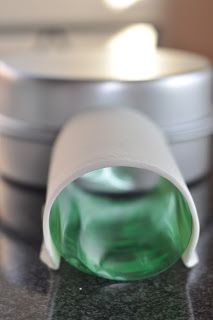 a white and green object sitting on top of a table