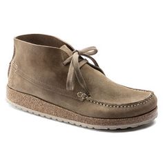 Maidan Suede Leather Shoes With Laces, Birkenstock Styles, Birkenstock Style, Moccasins Style, Chukka Boots Men, Birkenstock Shoes, Leather Shops, Soft Suede, Lace Up Shoes