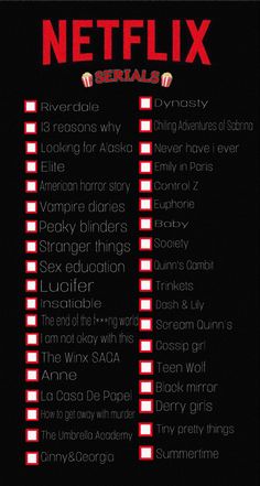 the netflix series is shown in red and black, with words written on it that read netflix