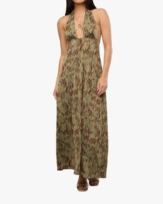 Halter Deep V Maxi Dress – WeWoreWhat