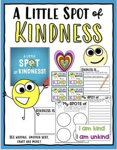 a little spot of kindness book and activities for kids to learn how to use it