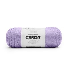 a ball of yarn with the words carbon on it in white and purple, against a white background