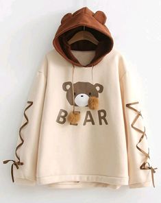 Moda Ulzzang, Áo Blu, Cute Sweats, Lace Hoodie, Harajuku Sweatshirt, Contrast Hoodie, Royal Clothing, Bear Hoodie, A Teddy Bear