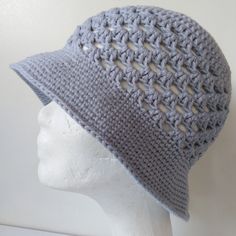 "💕Buy any 3 PATTERNS and get 1 more of your choice FOR FREE💕 This listing is a \"PDF PATTERN ONLY\" for the crochet bucket hat. The price is for the PDF hat pattern only, NOT the finished product! Approx. Finished Size-- Length: 10.2″ (26cm) / Circumference: 21″-22\" (54-56 cm) Materials: YARN: DROPS PARIS Cotton yarn or any 4ply worsted weight CROCHET HOOK: E/9-3.50mm YOU WILL ALSO NEED: scissor, a yarn needle Stitches: Chain (ch), slip stitch (ss), single crochet (sc) double crochet (dc) Lan Summer Hat Crochet Pattern, Crochet Striped Hat, Bucket Hat Pattern Crochet, Summer Hat Crochet, Hat Pattern Crochet, Crochet Sun, Beret Pattern, Bucket Hat Pattern, Crochet Summer Hats