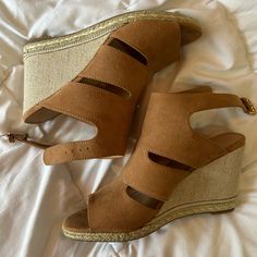 Brown Suede Wedges. Never Worn. Suede Wedges, Womens Shoes Wedges, Brown Suede, Shoes Wedges, Wedge Shoes, Wedges, Women Shoes, Women Shopping, Color