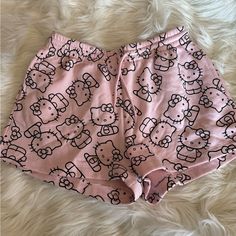 Brand New Without Tags Hello Kitty Soft Lounge Pink Drawstring Shorts Sz M Cute Cotton Pajama Shorts, Cute Pink Shorts For Loungewear, Cute Pink Loungewear Shorts, Cute Pink Cotton Pajama Shorts, Cute Pink Short Sleepwear, Pink Cotton Pajama Shorts For Lounging, Cute Pink Pajama Shorts For Pajama Party, Playful Pink Pajama Shorts, Trendy Pink Pajama Shorts For Pajama Party