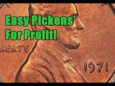 an old penny with the words easy picks for profits liberty 1971 on it's side