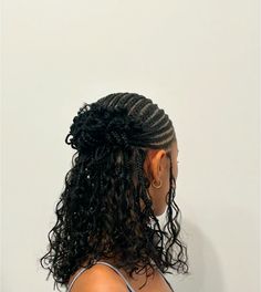 Fulani Braids With Curly Hair, Short Fulani Braids, Braids With Curly Hair, Cornrows Braids For Black Women, Short Box Braids Hairstyles, Braided Hairstyles For Black Women Cornrows, Beautiful Black Hair, Feed In Braids Hairstyles, Braids Hairstyles Pictures