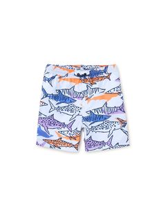 From our Kenya collection, these mid-length trunks feature the many species of sharks that swim in the water on the Malindi coast. Made for all-day fun, our shorts are loaded with design details like a comfy elastic waist, easy-pull drawcord, mesh liner, and UPF 50+ sun protection. Matching family styles are available in our Family Shop. Dress Romper Outfit, Species Of Sharks, Boys Swimwear, Romper Outfit, Outerwear Outfit, Family Pajamas, Tea Collection, Swim Bottoms, New Arrival Dress