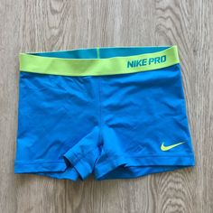 Blue Nike Spandex. Worn A Few Times But These Are Pretty Much Brand New! Nike Fitted Activewear, Blue Nike Stretch Activewear, Nike Blue Stretch Activewear, Nike Blue Sporty Shorts, Blue Nike Athletic Shorts, Nike Pro Spandex Shorts Blue, Nike Blue Cotton Shorts, Nike Spandex Shorts, Nike Blue Activewear With Built-in Shorts