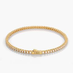 Engraved Moissanite Tennis Bracelet- Gold Vermeil Luxury Elegant Tennis Bracelet With Lab Grown Diamonds, Engravable Bracelets, Luna Fashion, Silicon Carbide, Diamond Alternatives, Engraved Bracelet, Tennis Necklace, Bracelet Collection, Bracelet Gold