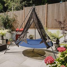 Circular Hammock - Ink Blue - HangoutPod-Lime Lace Blue Ink, Mold And Mildew, Hanging Chair