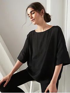 Shop All Women's Clothing | Banana Republic Factory Top Banana, Dolman Sleeve Tops, Banana Republic Factory, Elbow Length Sleeve, Dolman Sleeve, Boat Neck, Drop Shoulder, Banana Republic, Tunic Tops