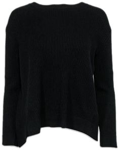 Open Back Sweater, Buy Shoes Online, Contemporary Outfits, Denim Design, Black Rib, Ribbed Sweater, Touch Up, Denim Shop, Cashmere Sweaters