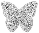 a white gold and diamond butterfly brooch