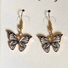 Monarch White Butterfly Earrings Jewelry Ms Symbol For Multiple Sclerosis Supporters Survivor Matching Necklace Available In Another Listing Many Other Styles And Colors In Gold Or Silver Pink Blue Orange Monarch White Mint Green And More! Search Avalon Sunset To Bundle And Save! Boutique Gradient Monarch Butterfly Earrings. Women’s Or Girls Fashion Earrings Necklace Gold Or Silver Tags Summer Wedding Romantic Butterfly Jewelry Women Girls Earrings Choker Necklace Butterfly Pendant Butterfly Cha White Pierced Butterfly Earrings, White Butterfly Shaped Pierced Earrings, Hypoallergenic White Metal Earrings, White Butterfly-shaped Metal Jewelry, White Metal Earrings For Gift, Nickel Free White Butterfly Earrings, Nickel-free White Butterfly Earrings, White Adjustable Pierced Earrings, White Nickel-free Butterfly Earrings