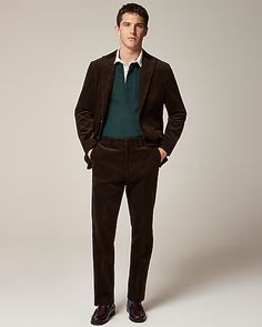 J.Crew: Crosby Classic-fit Suit Jacket In Italian Cotton Corduroy For Men Winter Formal Corduroy Sport Coat, Classic Corduroy Sport Coat For Business, Formal Fitted Corduroy Outerwear, Fitted Corduroy Outerwear For Formal Occasions, Single Breasted Corduroy Blazer With Notch Lapel, Fitted Corduroy Blazer With Notch Lapel, Fitted Notch Lapel Corduroy Blazer, Corduroy Single Breasted Sport Coat For Business, Tailored Single-breasted Corduroy Blazer