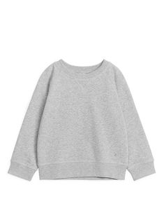 Cotton Sweatshirt - Grey Melange - ARKET WW Wellness Girlie, Essential Sweatshirt, Boys Top, Personal Marketing, Sweatshirt Dress, Jacket Sale, Grey Sweatshirt, Jumpers And Cardigans, World Of Fashion