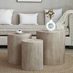 a living room filled with furniture next to a couch and coffee table on top of a rug