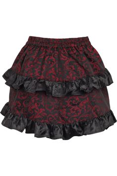 Elastic Waistband Adjustable length using drawstring underneath the skirt Perfect for Pirate, Steampunk, Cosplay and Showgirl styles Regular fits 25" - 30" waist; Curvy fits 32" - 36" waist; Queen fits 38" - 44" waist Bustle Skirt, Steampunk Cosplay, Corsets, Black And Red, Queen, Elastic, Skirt, Red, Black