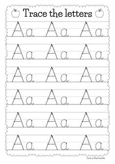 trace the letters worksheet for children to practice their handwriting and writing skills with