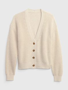 Shaker-Stitch Cardigan | Gap Girls Cardigan Sweater, Classy Yet Trendy, 30 Outfits, Minimalist Capsule Wardrobe, Girls Cardigan, Ribbed Cardigan, Cotton Cardigan, V Neck Cardigan, Girls Sweaters