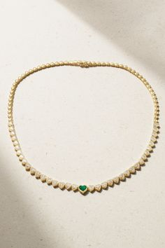 Anita Ko designs elegant jewelry that's as suited for special events as everyday wear. This heart-strung necklace is cast from 18-karat gold traced with twinkling diamonds and a heart-cut emerald that takes center stage. Wear yours alone with an off-the-shoulder neckline to let it truly dazzle. Anita Ko Jewelry, Emerald Choker, Anita Ko, Jewelry Chest, Diamond Choker, Heart Diamond, Vs Diamond, Emerald Necklace, Expensive Jewelry