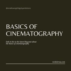 the cover for basics of cinema photography