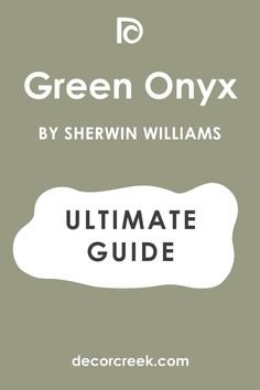 Green Onyx SW 9128 by Sherwin-Williams. The Ultimate Guide Sherwin Williams Green Onyx Exterior, Green Onyx Sherwin Williams, Green Onyx Kitchen, English Country Decor Living Room, Sherwin Williams Green, Sherwin Williams Color Palette, English Country Decor, Sherwin Williams Colors, Interior House Colors