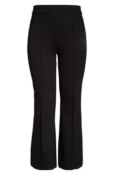 A black hue and wide-cut legs offer timeless style in these pull-on pants crafted with NYDJ's figure-shaping lift/tuck technology. 30" inseam; 24" leg opening; 12 1/2" front rise; 15" back rise (size Medium) Pull-on style Faux back pockets Partially lined 68% viscose, 28% nylon, 4% elastane Dry clean or machine wash, line dry Imported Women's Clothing Black High-waisted Wide Leg Pants With Pull-on Style, Black Stretch Wide Leg Pants In Classic Style, Black Wide Leg Ankle-length Pants With Pull-on Style, Black Full Length Wide Leg Pants With Pull-on Style, Black Wide Leg Ankle-length Pants, Black Ankle-length Wide Leg Pants, Sleek Stretch Black Dress Pants, Sleek Black Stretch Dress Pants, Stretch Wide Leg Pull-on Dress Pants