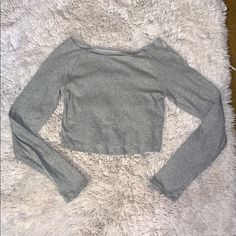 Nwot Wild Fable Women’s Ribbed Long Sleeve Crop Top | Size Medium | Color: Gray | Never Worn | Bought From Target | Has Clear Hanger Straps Long Sleeve Crop, Wild Fable, Long Sleeve Crop Top, Crop Top, Target, Womens Tops, Size Medium, Crop Tops, Grey