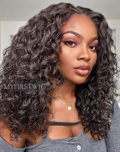 Water Wave Curly Glueless Invisible Lace Front Wig - ANI8010 Hair Length Guide, Curly Weave, Affordable Wigs, Invisible Lace, Glueless Wigs, 100 Human Hair Wigs, Flat Hair, Best Wigs, Lace Hair