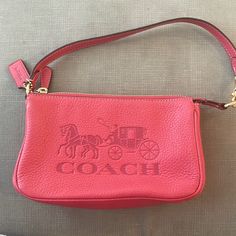 Nwt Never Used Pink Coach Small Purse Pink Coach Purses, Laptop Tote Bag, Brown Leather Wallet, Coach Shoulder Bag, Coach Handbags, Coach Leather, Crossbody Tote, Small Purse, Carry All Bag