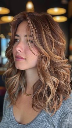 25 Strawberry Blonde Hair Looks That Will Make You the Envy of the Garden Highlight Styles, Blonde And Caramel, Caramel Highlight, Hair Styles Long Hair, Highlight Ideas