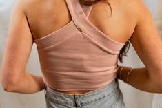 Sleevless solid rib halter neck crop top. Made in USA Dusty Pink Model wearing size medium ﻿ Vienna Bust 38" Waist 28" Hips 39" *Click or scroll to view more photos* Vida Blue, Pink Model, Halter Neck Crop Top, Cross Neck, Neck Crop Top, Dusty Pink, Halter Neck, Vienna, More Photos