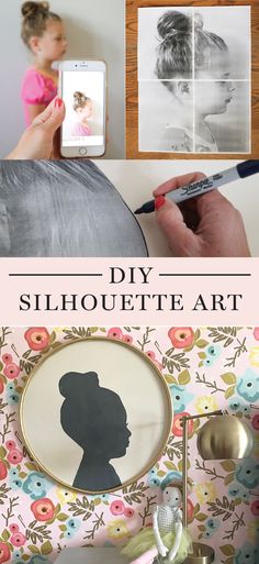 the silhouette art project is easy to do with kids and adults