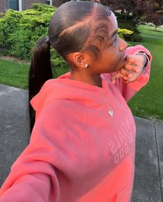 Face Side Profile, Edges Hairstyles, Cute Ponytail Styles, Don't Play With Me, Sleek Ponytail Hairstyles, Cute Ponytails, Quick Natural Hair Styles, Edges Hair, Family Couple