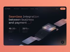 an image of a website page with the words seamless interaction between business and payment